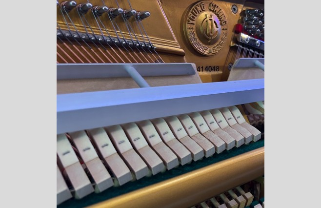 Young Chang Polished Ebony E108 Upright Piano, Immaculate Used - All Inclusive Premium Package (SN:1414048) - Image 8